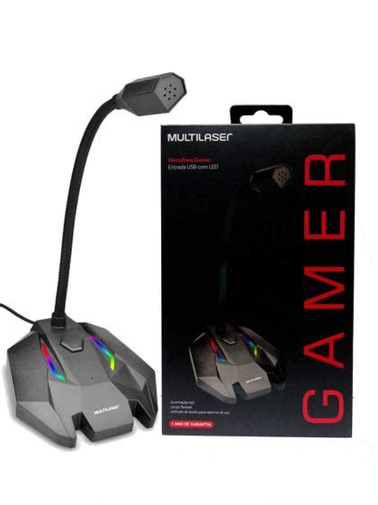 Review Microfone Gamer USB Com LED Multilaser .